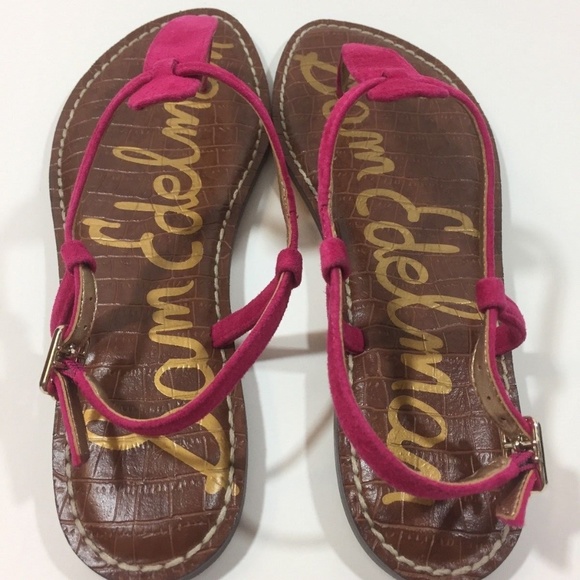 NEW Sam Edelman GIGI Thong Sandals Berry Pink SZ 6 - Picture 4 of 5